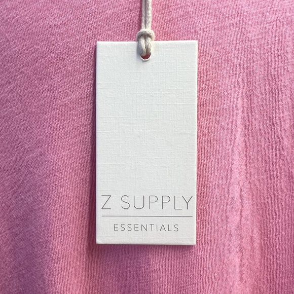 Z SUPPLY Sleep Shirt Tee S Pink V Neck Rolled Short Sleeves Lightweight Lounge - Picture 9 of 12
